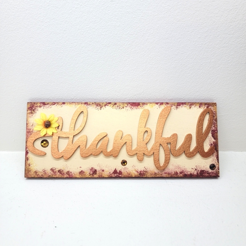Thankful Sign Thanksgiving Autumn Fall Wall Decor Handmade Countrycore Farm